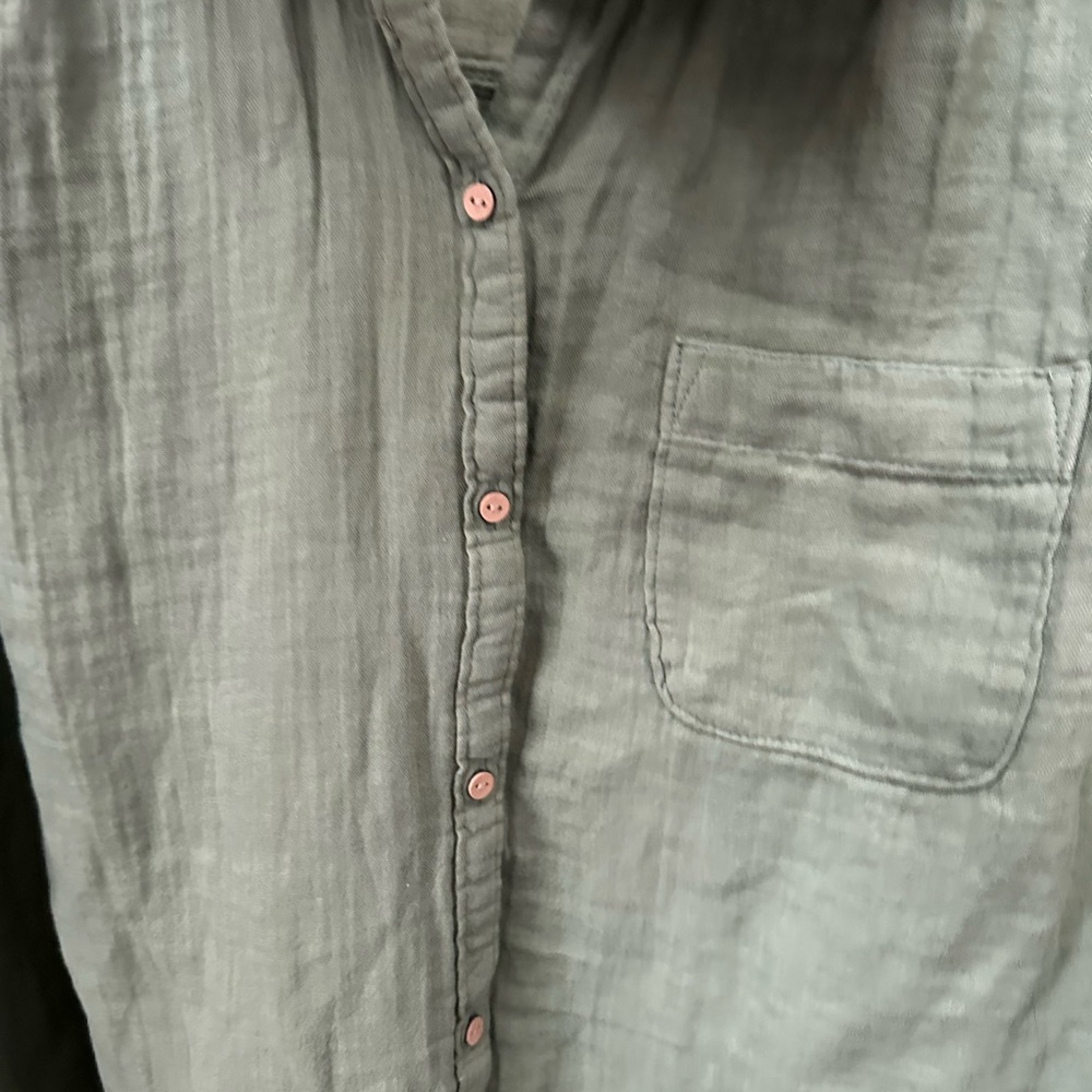 Old navy women’s cropped shirt gauze NWOT cotton - Picture 7 of 11
